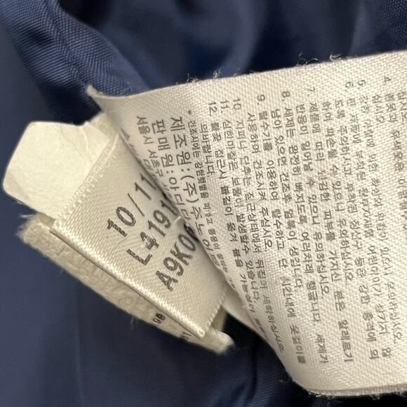 Adidas Puffer Jacket Men's L Blue Adiwarm Down Mock Neck Pockets Full Zip - Picture 10 of 13